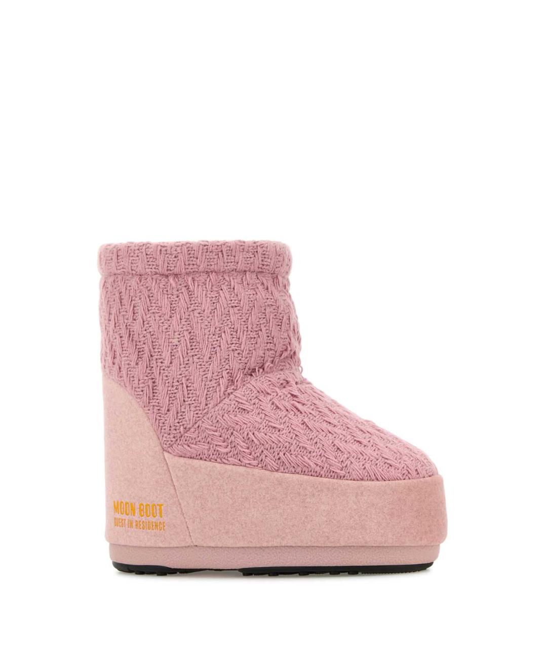 MOON BOOT Розовые текстильные ботинки, фото 2