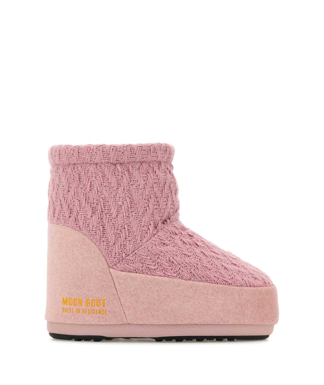 MOON BOOT Розовые текстильные ботинки, фото 1
