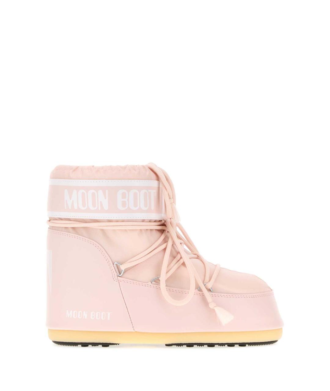 MOON BOOT Розовые синтетические ботинки, фото 1