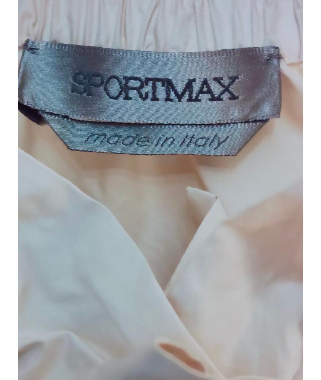 SPORTMAX Бежевый полиэстеровый тренч/плащ, фото 3
