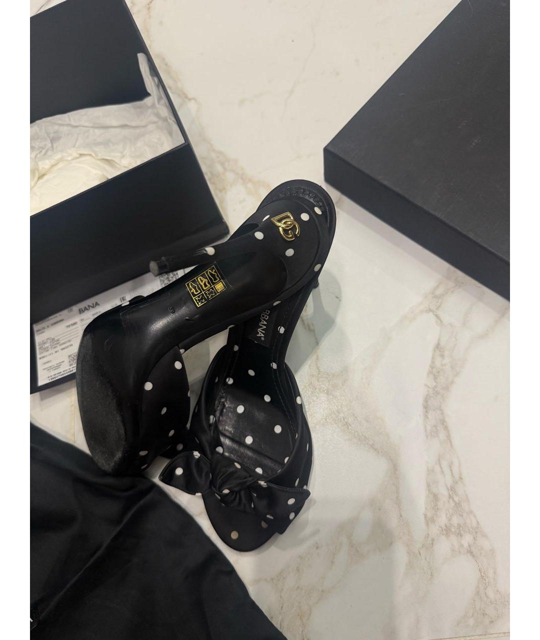 DOLCE&GABBANA Черные синтетические туфли, фото 5