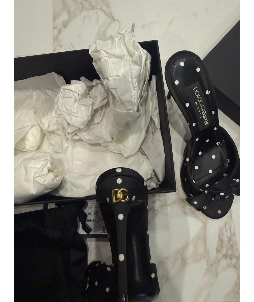 DOLCE&GABBANA Черные синтетические туфли, фото 4