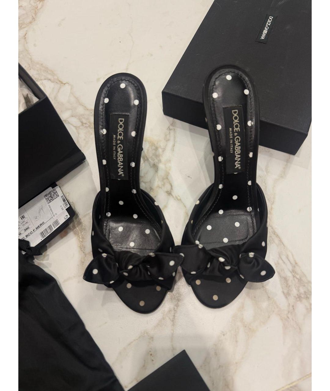 DOLCE&GABBANA Черные синтетические туфли, фото 2