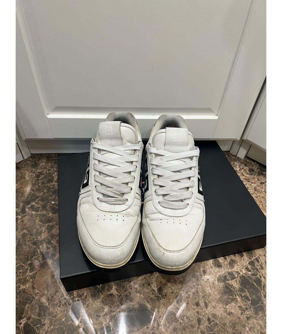 GIVENCHY Белые кожаные низкие кроссовки / кеды, фото 2