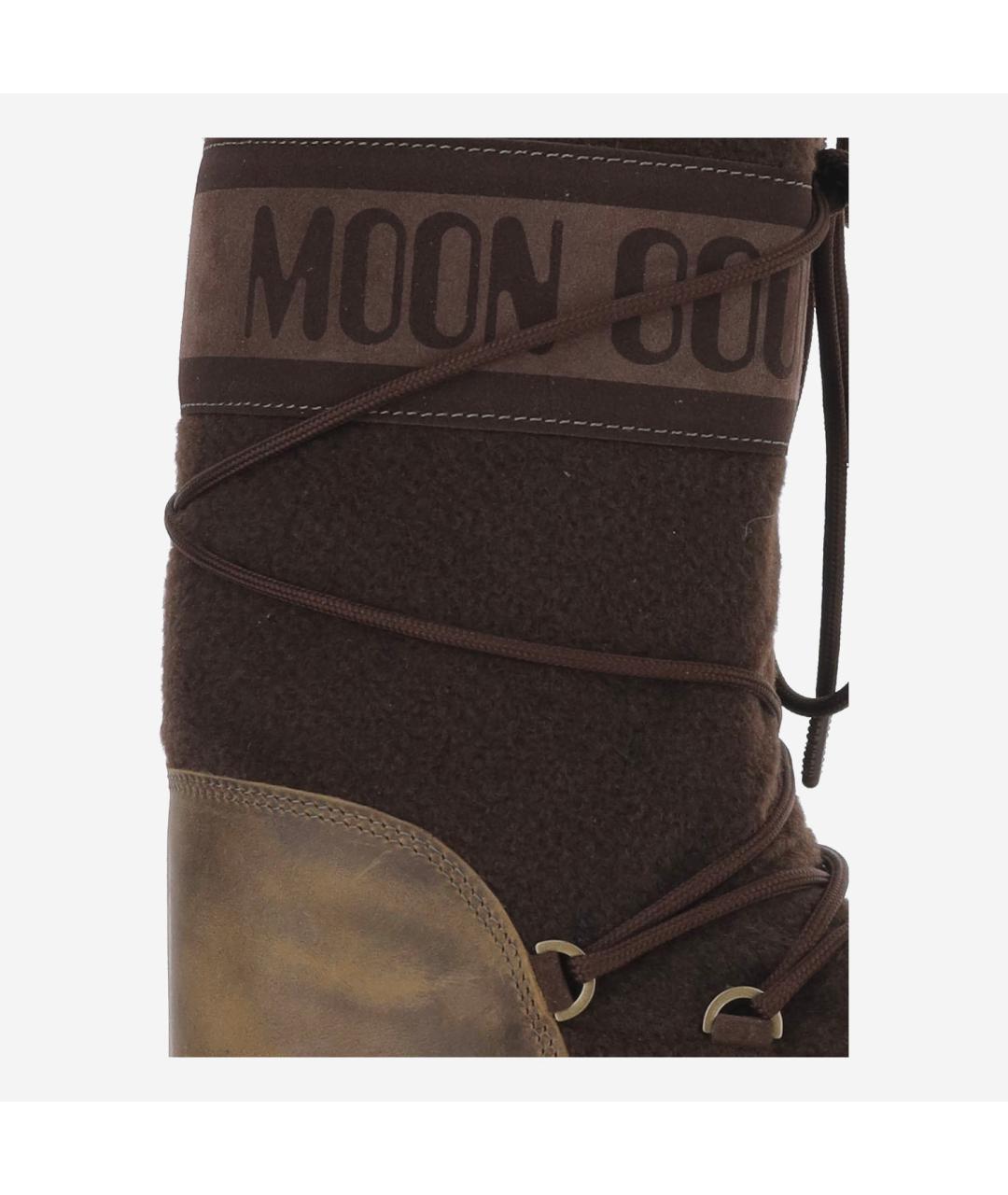 MOON BOOT Коричневые текстильные сапоги, фото 4