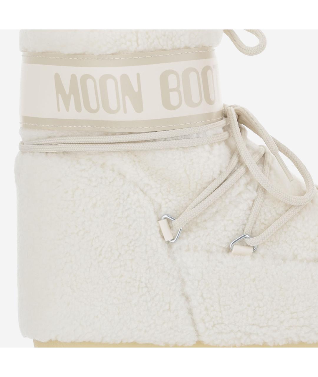 MOON BOOT Белые текстильные ботинки, фото 4