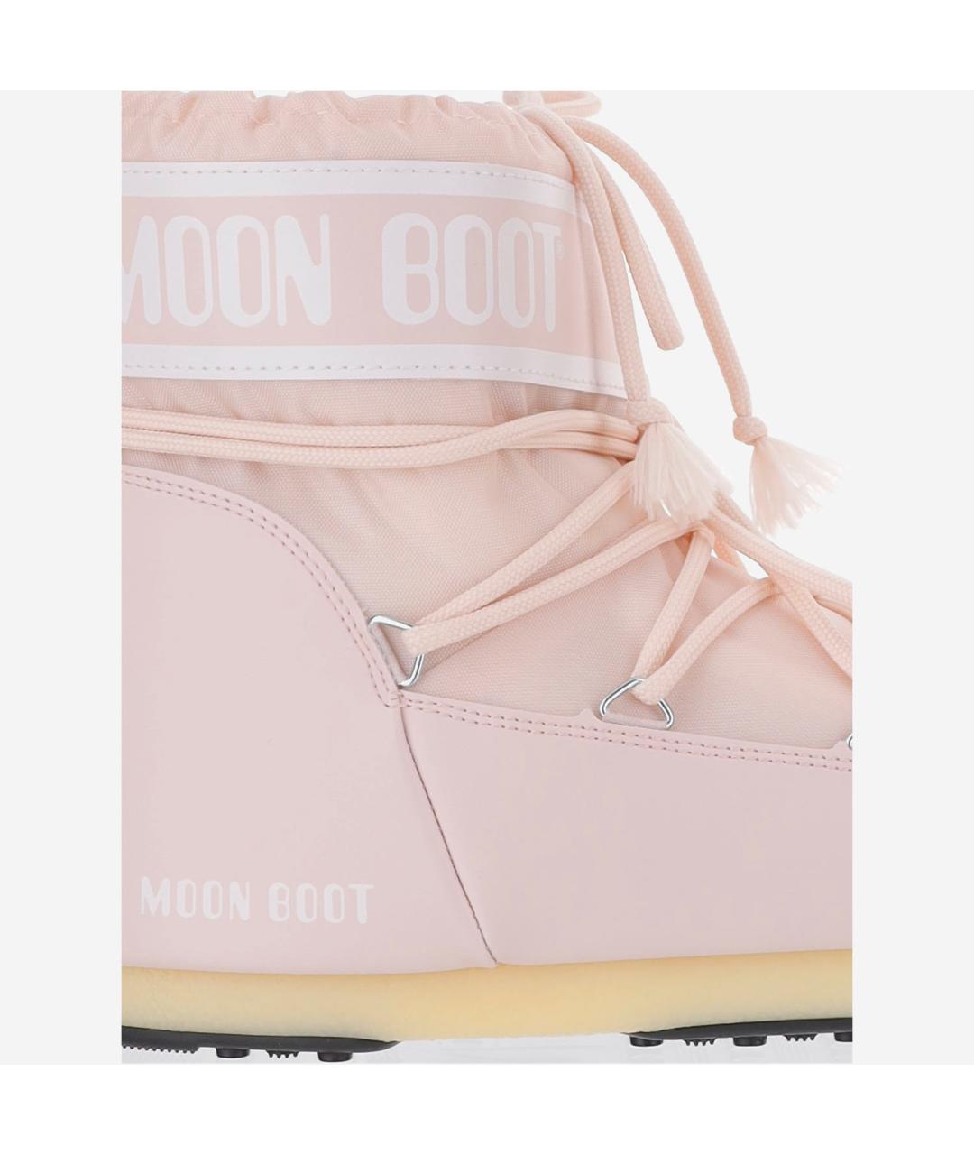 MOON BOOT Розовые синтетические ботинки, фото 4