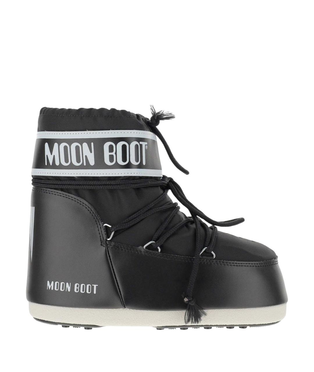 MOON BOOT Черные синтетические ботинки, фото 1
