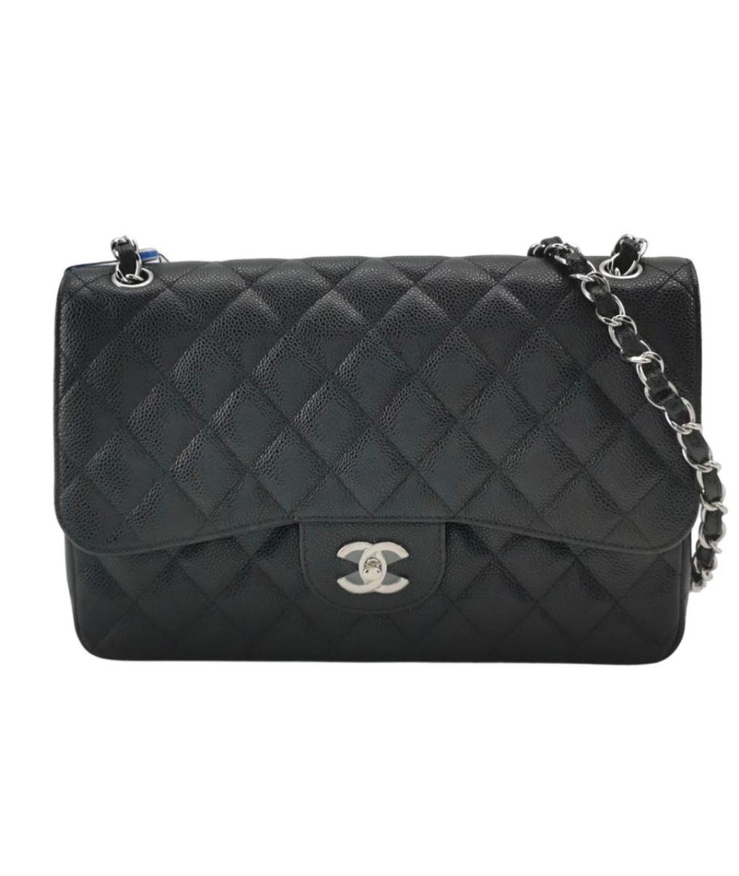 CHANEL Черная кожаная сумка через плечо, фото 8