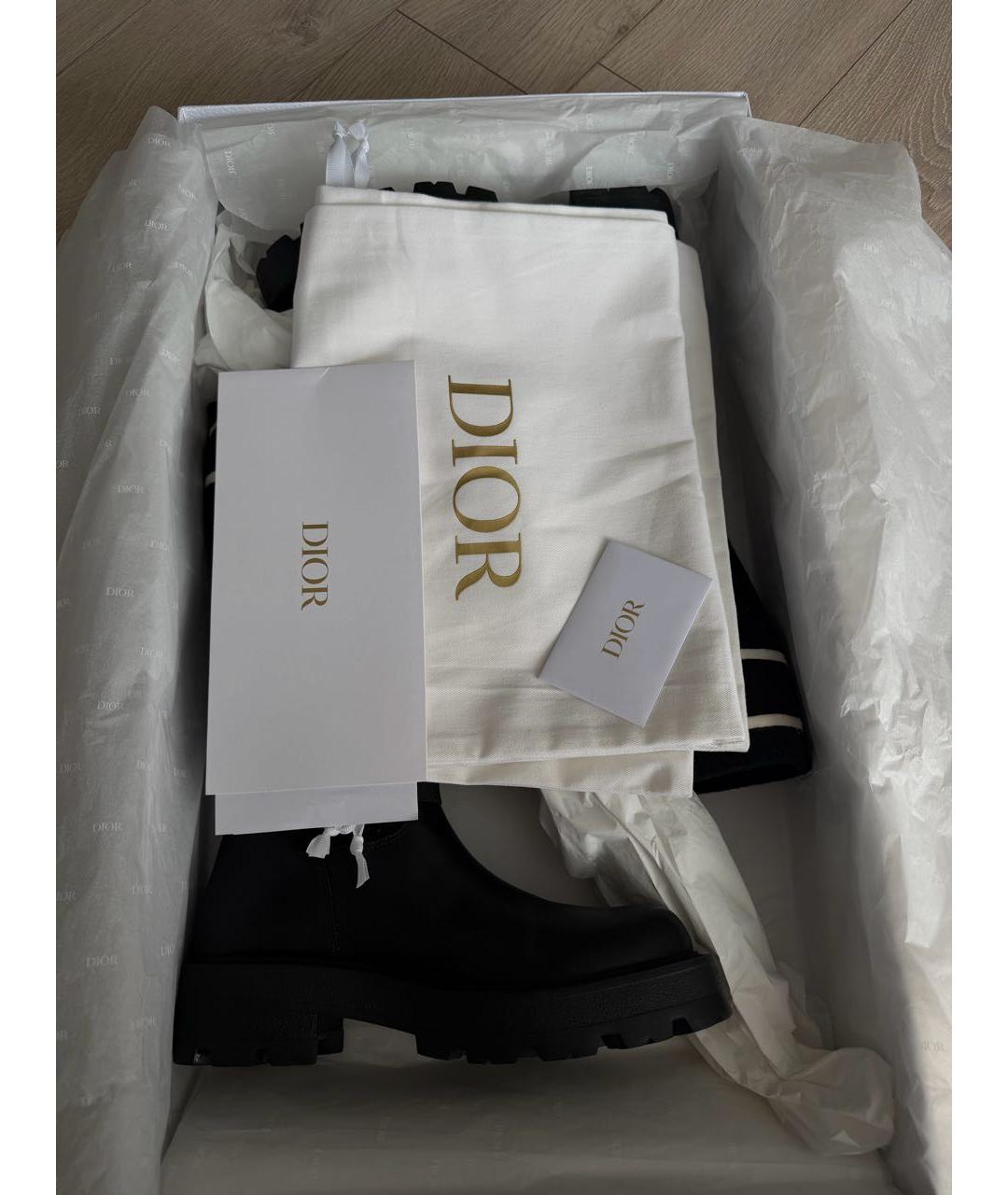 CHRISTIAN DIOR Черные кожаные ботинки, фото 8
