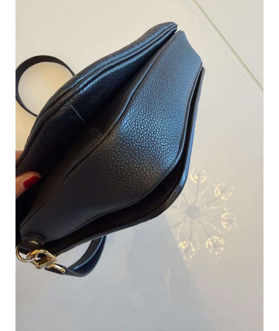 LOUIS VUITTON Черная кожаная сумка через плечо, фото 5
