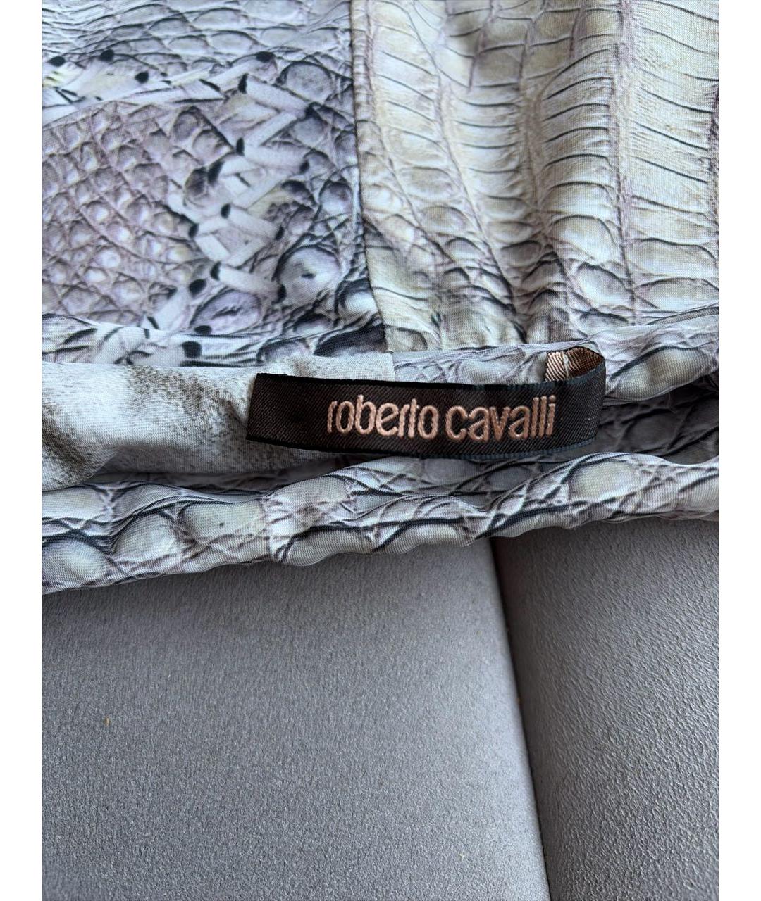 ROBERTO CAVALLI Серое полиамидовое коктейльное платье, фото 3