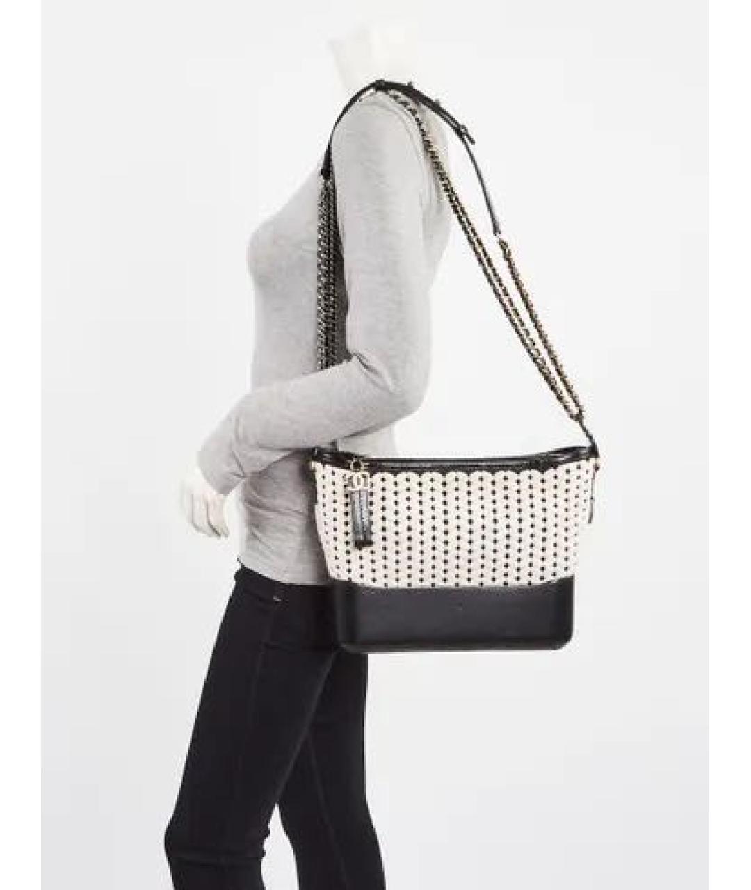 CHANEL Бежевая кожаная сумка через плечо, фото 3