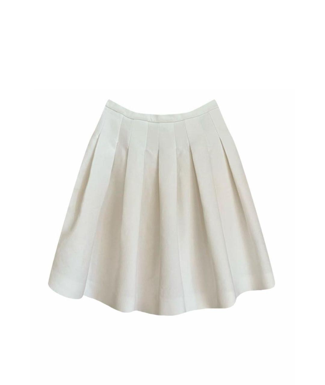 CHRISTIAN DIOR Белая хлопковая юбка миди, фото 1