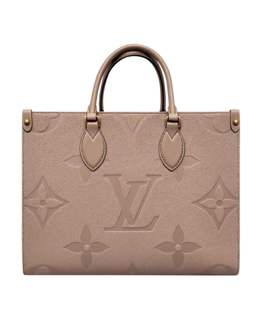 LOUIS VUITTON Бежевая кожаная сумка тоут, фото 1