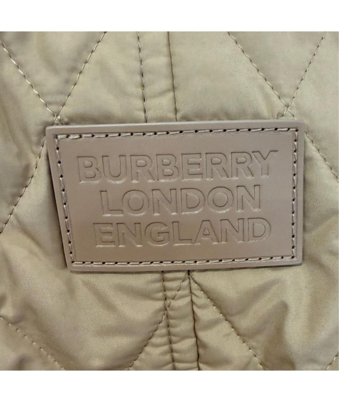BURBERRY Бежевое полиэстеровое пальто, фото 3