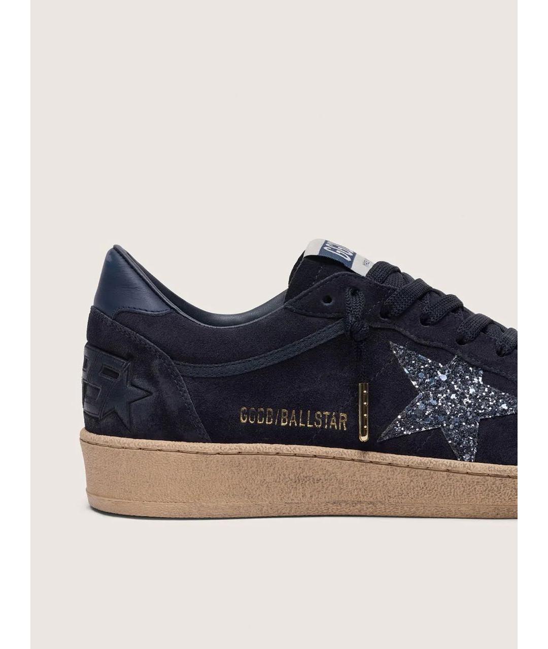 GOLDEN GOOSE Темно-синие замшевые кеды, фото 3