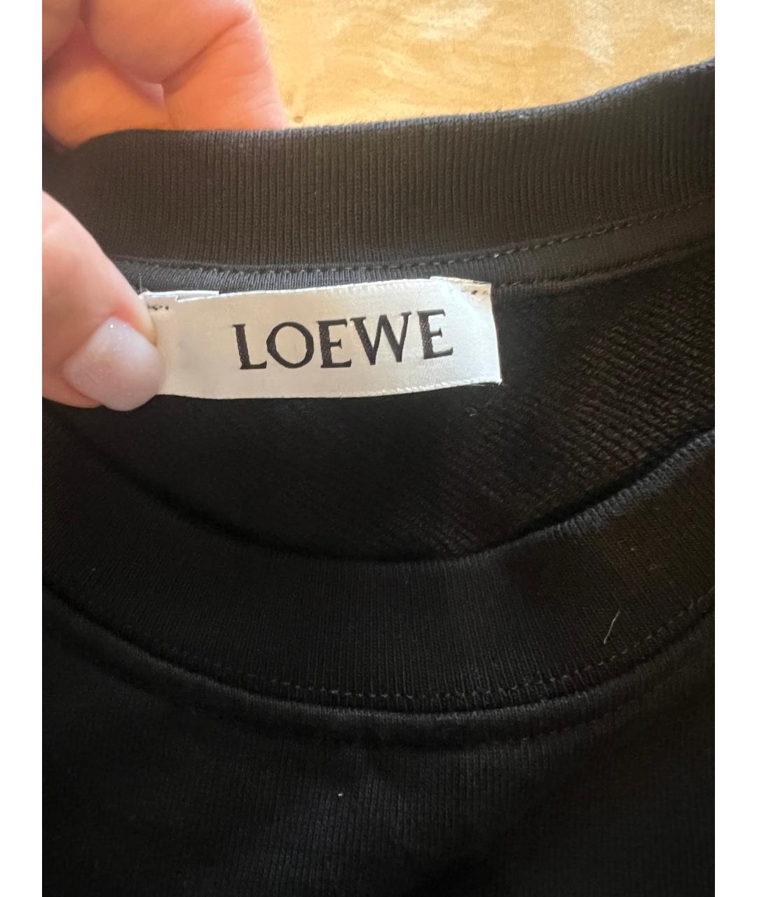 LOEWE Черный хлопковый джемпер / свитер, фото 3