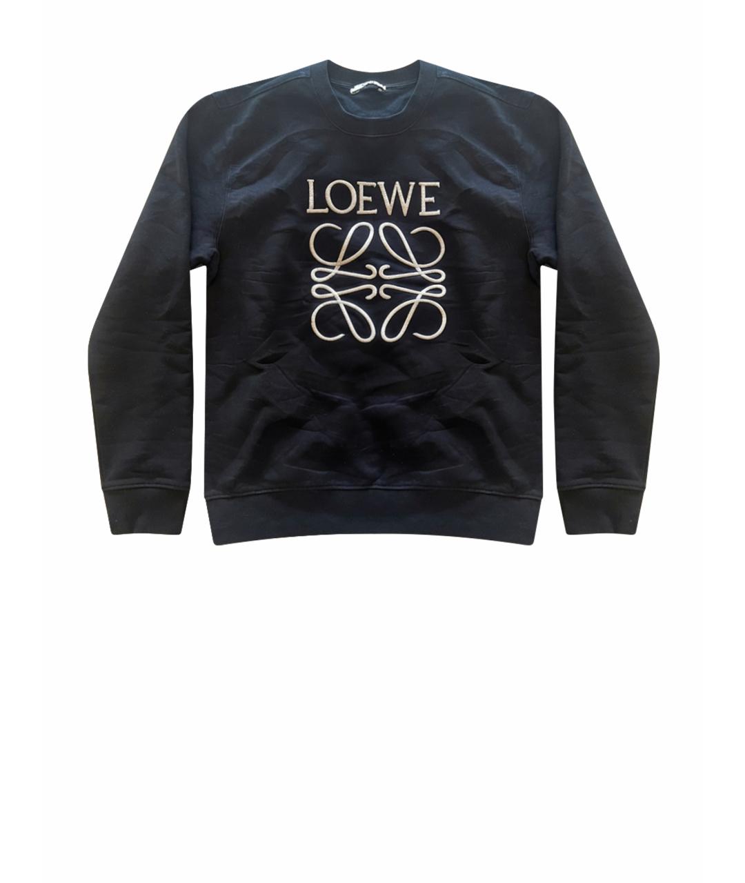 LOEWE Черный хлопковый джемпер / свитер, фото 1