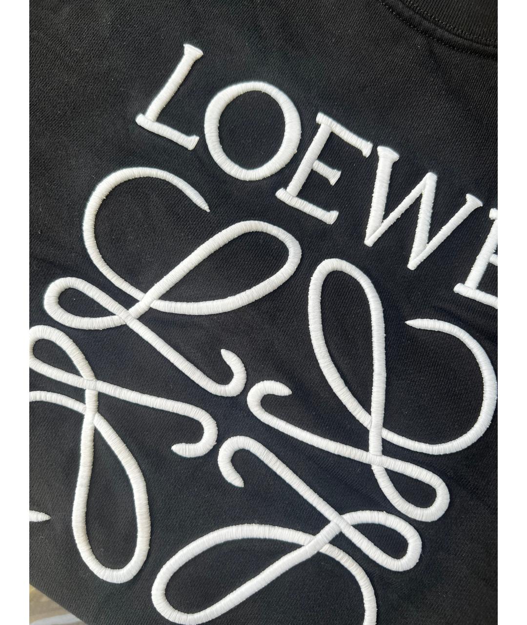 LOEWE Черный хлопковый джемпер / свитер, фото 4