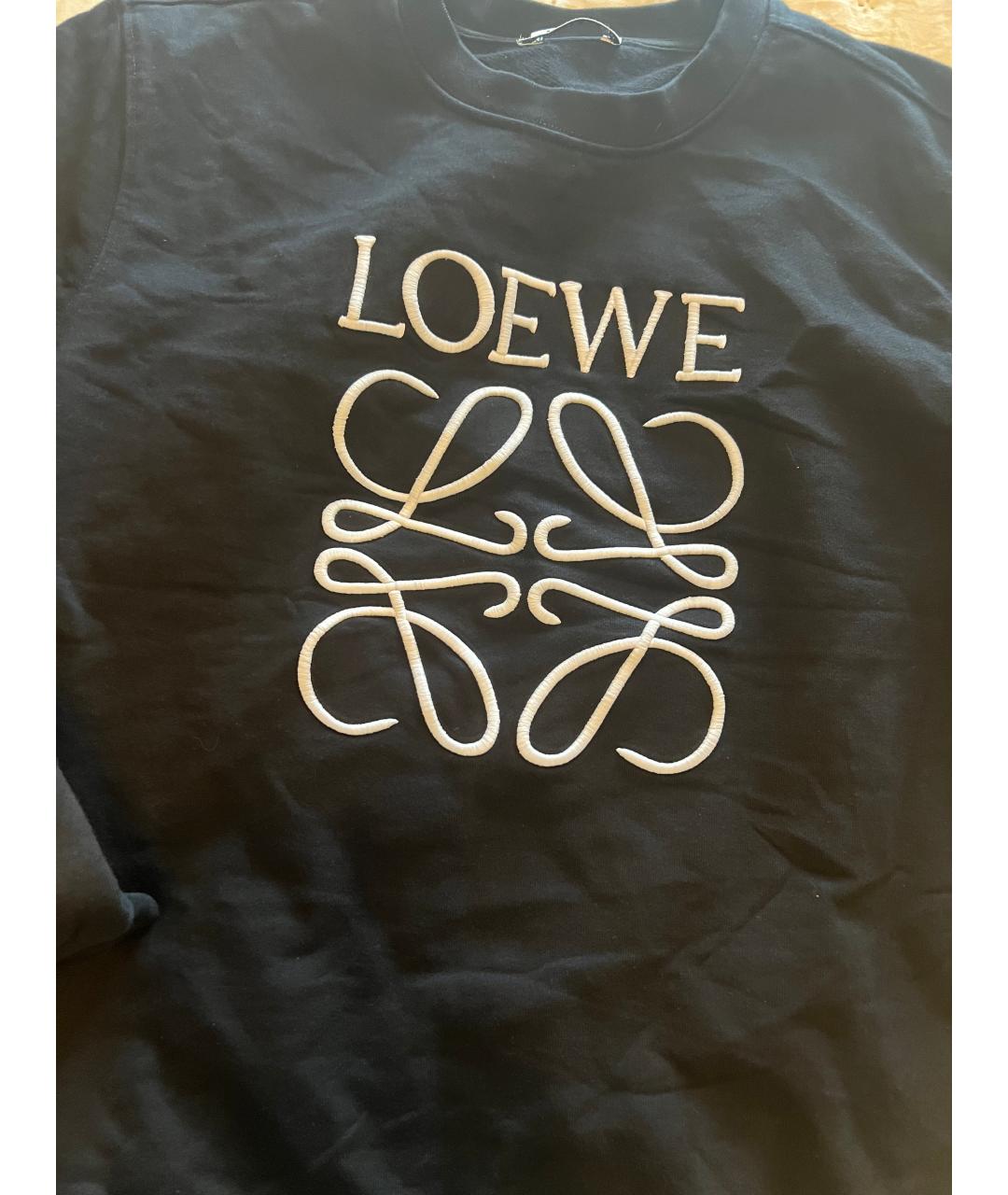 LOEWE Черный хлопковый джемпер / свитер, фото 2