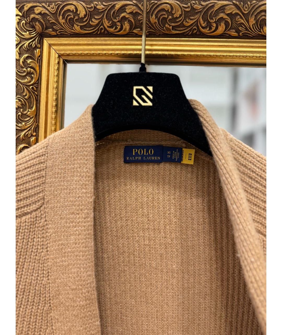 POLO RALPH LAUREN Коричневый кашемировый кардиган, фото 7