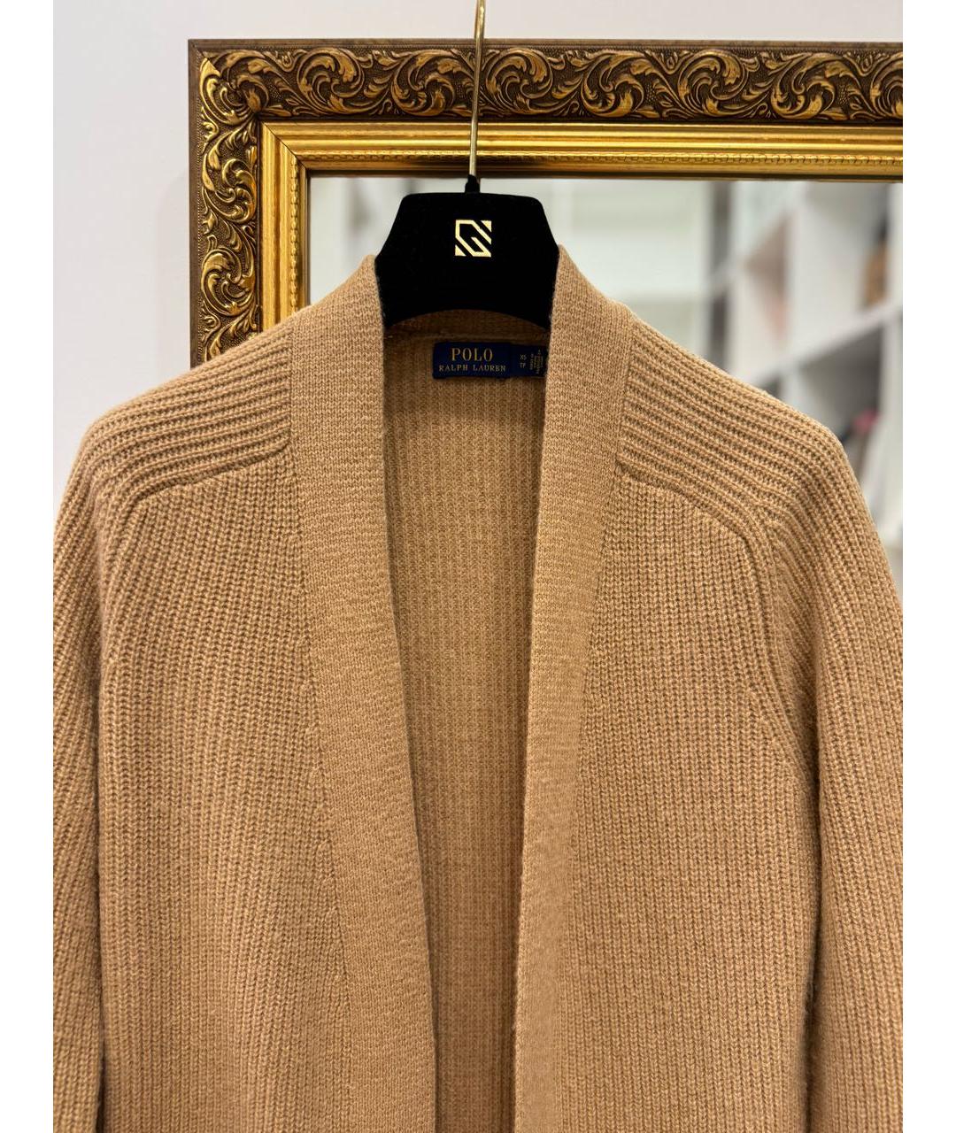 POLO RALPH LAUREN Коричневый кашемировый кардиган, фото 6