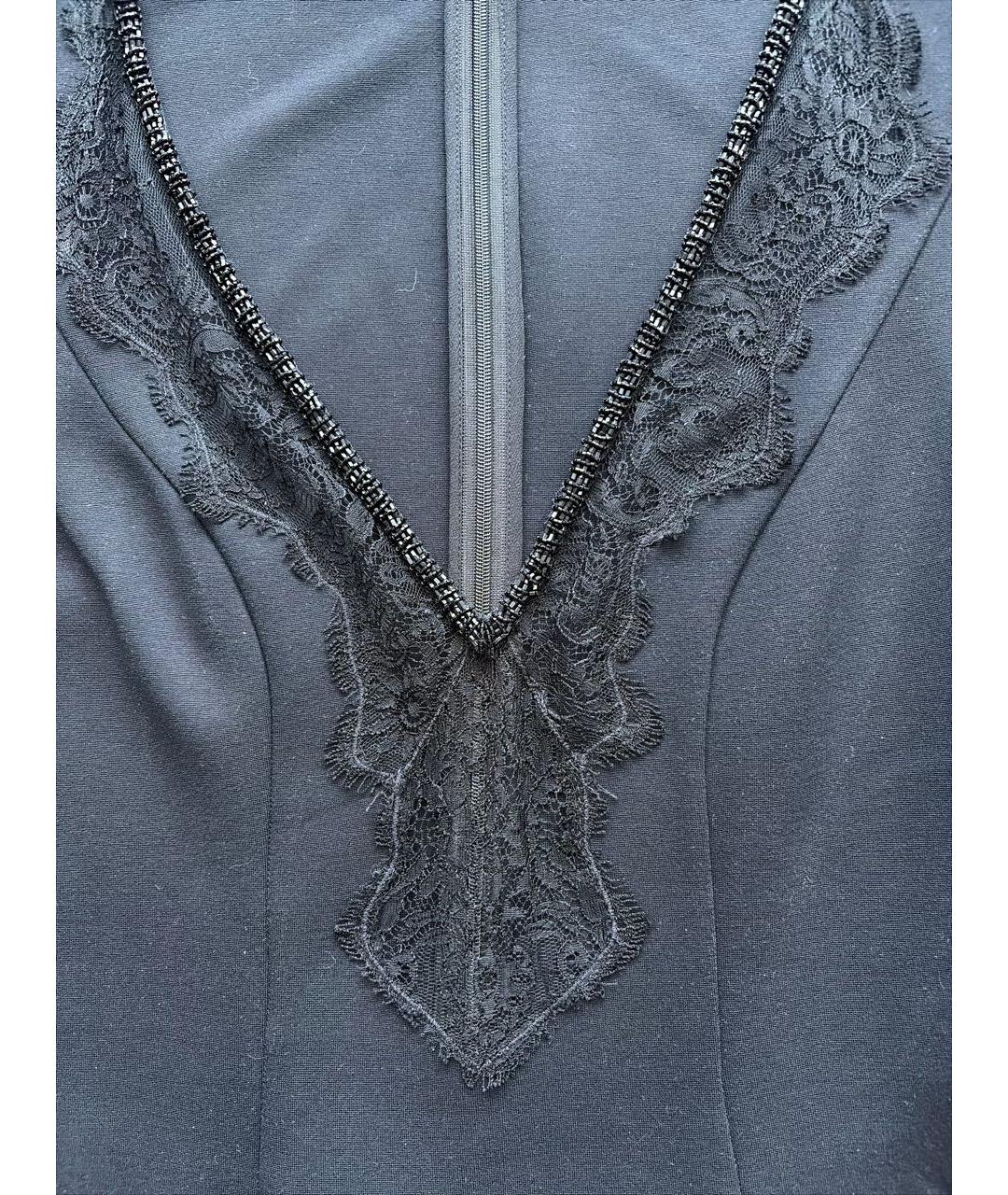 ROBERTO CAVALLI Черное вискозное вечернее платье, фото 4