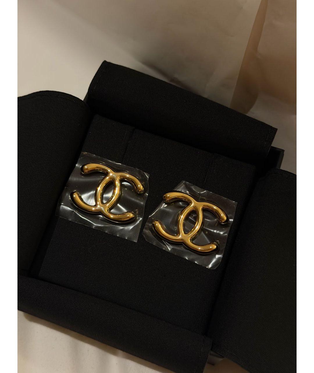 CHANEL Золотые серьги, фото 3