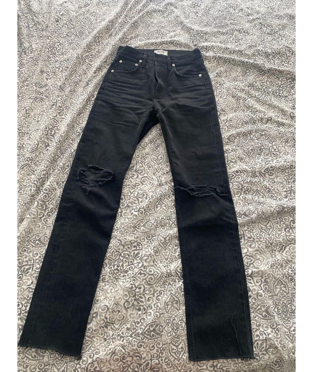 AGOLDE Черные хлопковые прямые джинсы, фото 6