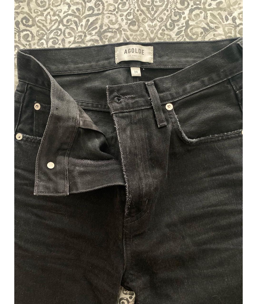 AGOLDE Черные хлопковые прямые джинсы, фото 3