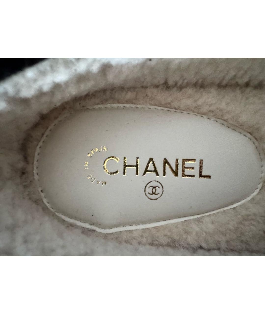 CHANEL Черные замшевые лоферы, фото 7