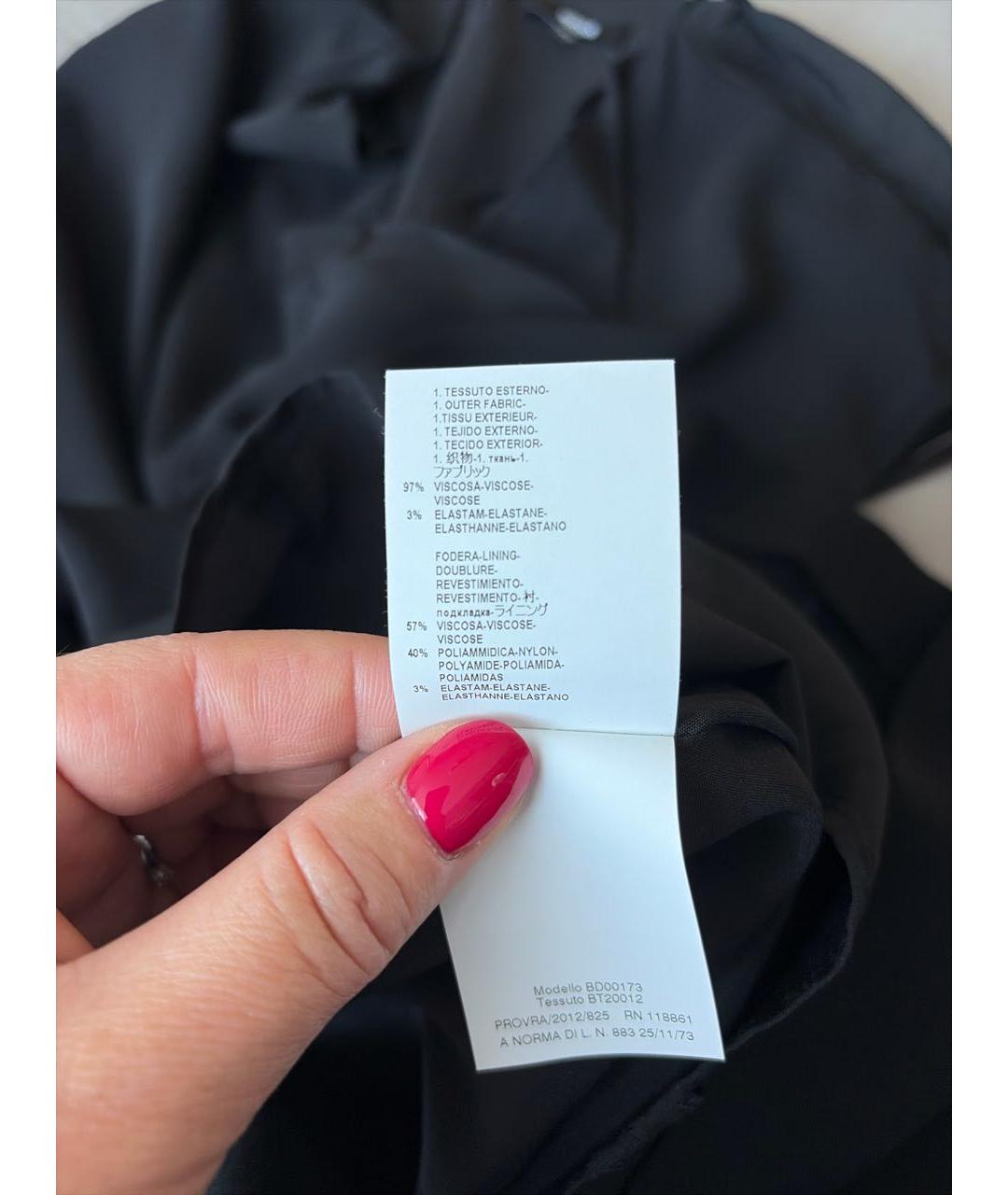 VERSUS VERSACE Черное вискозное вечернее платье, фото 8