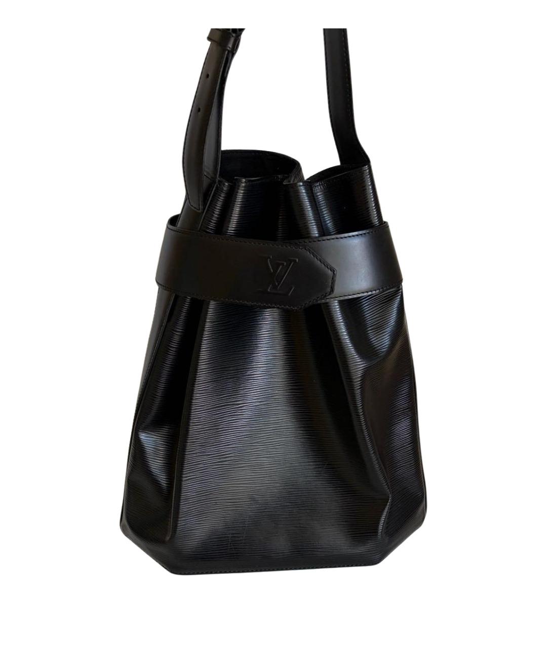 LOUIS VUITTON Черная кожаная сумка через плечо, фото 1