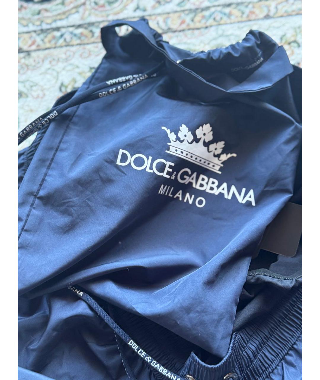 DOLCE&GABBANA Синие полиамидовые шорты, фото 5