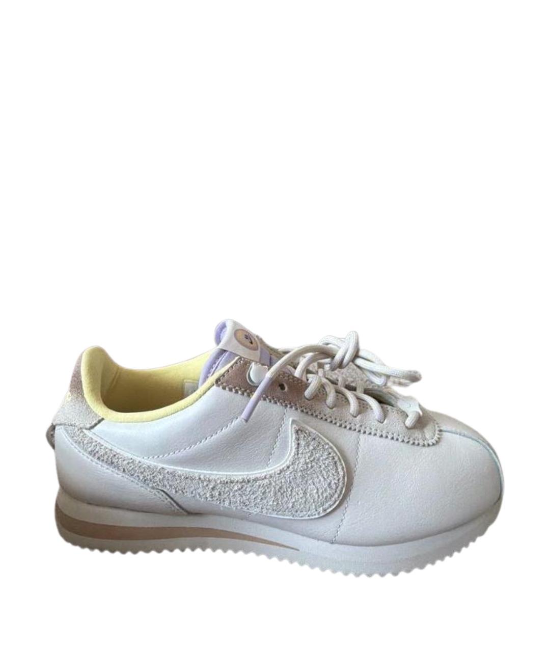 NIKE Бежевые кожаные кроссовки, фото 1