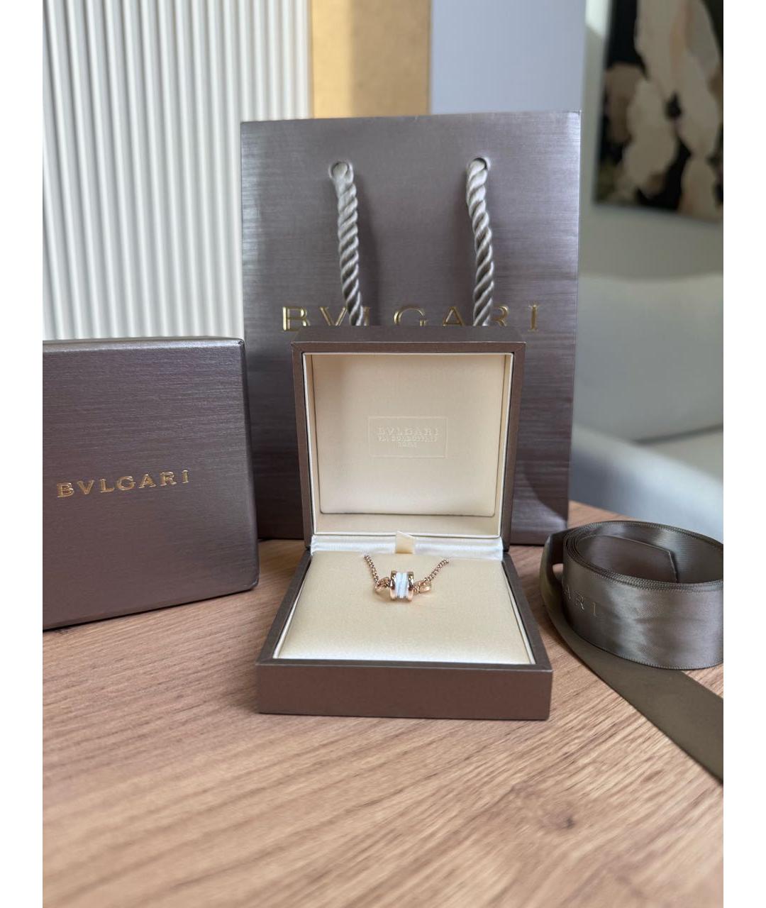 BVLGARI Белый браслет из розового золота, фото 4