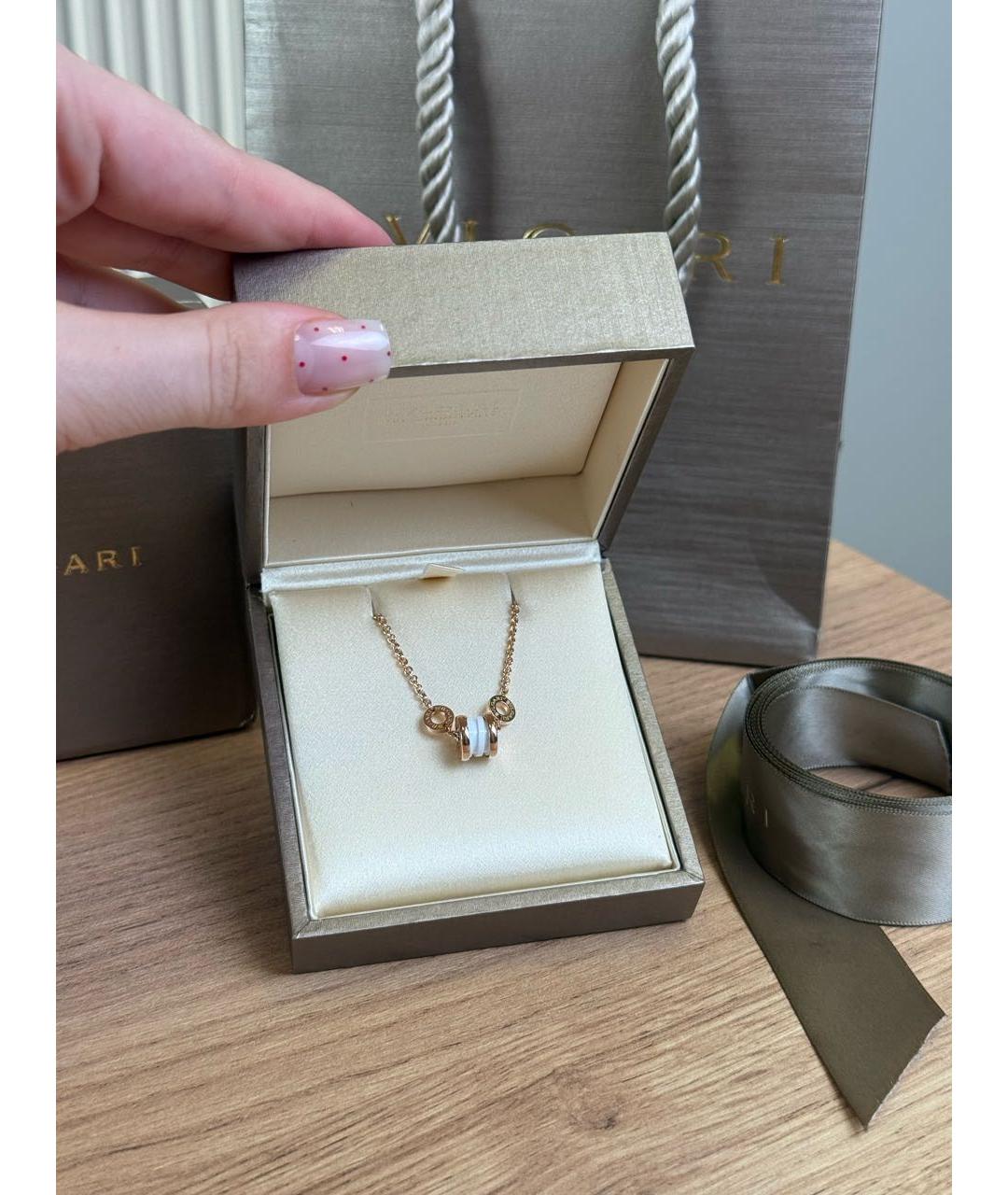 BVLGARI Белый браслет из розового золота, фото 7
