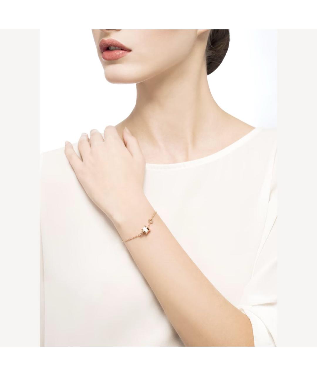 BVLGARI Белый браслет из розового золота, фото 3
