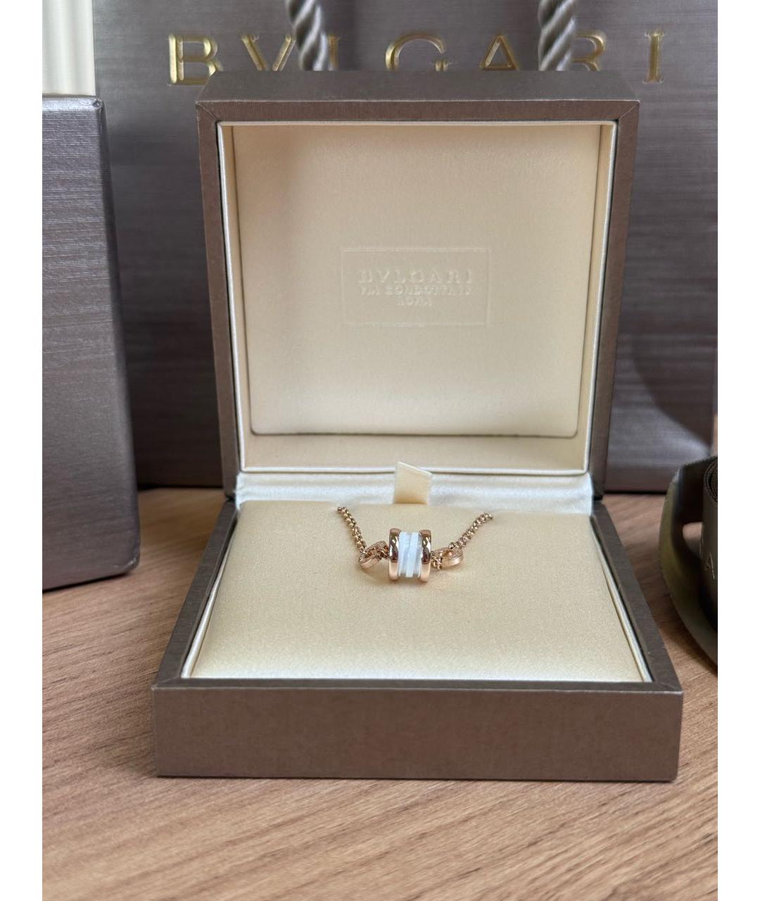 BVLGARI Белый браслет из розового золота, фото 5