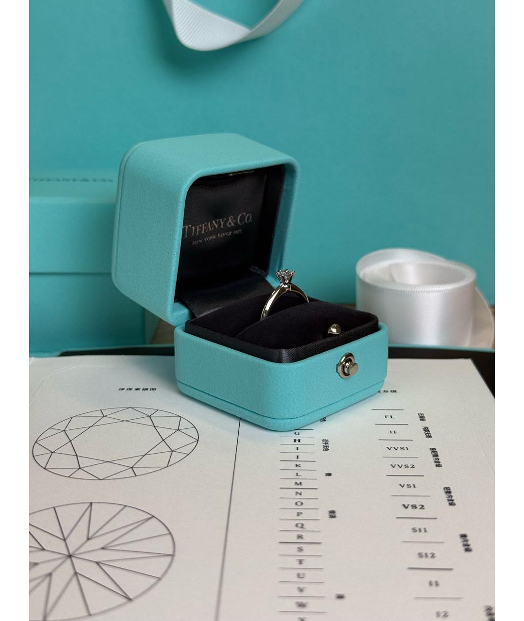 TIFFANY&CO Серебряное платиновое кольцо, фото 4