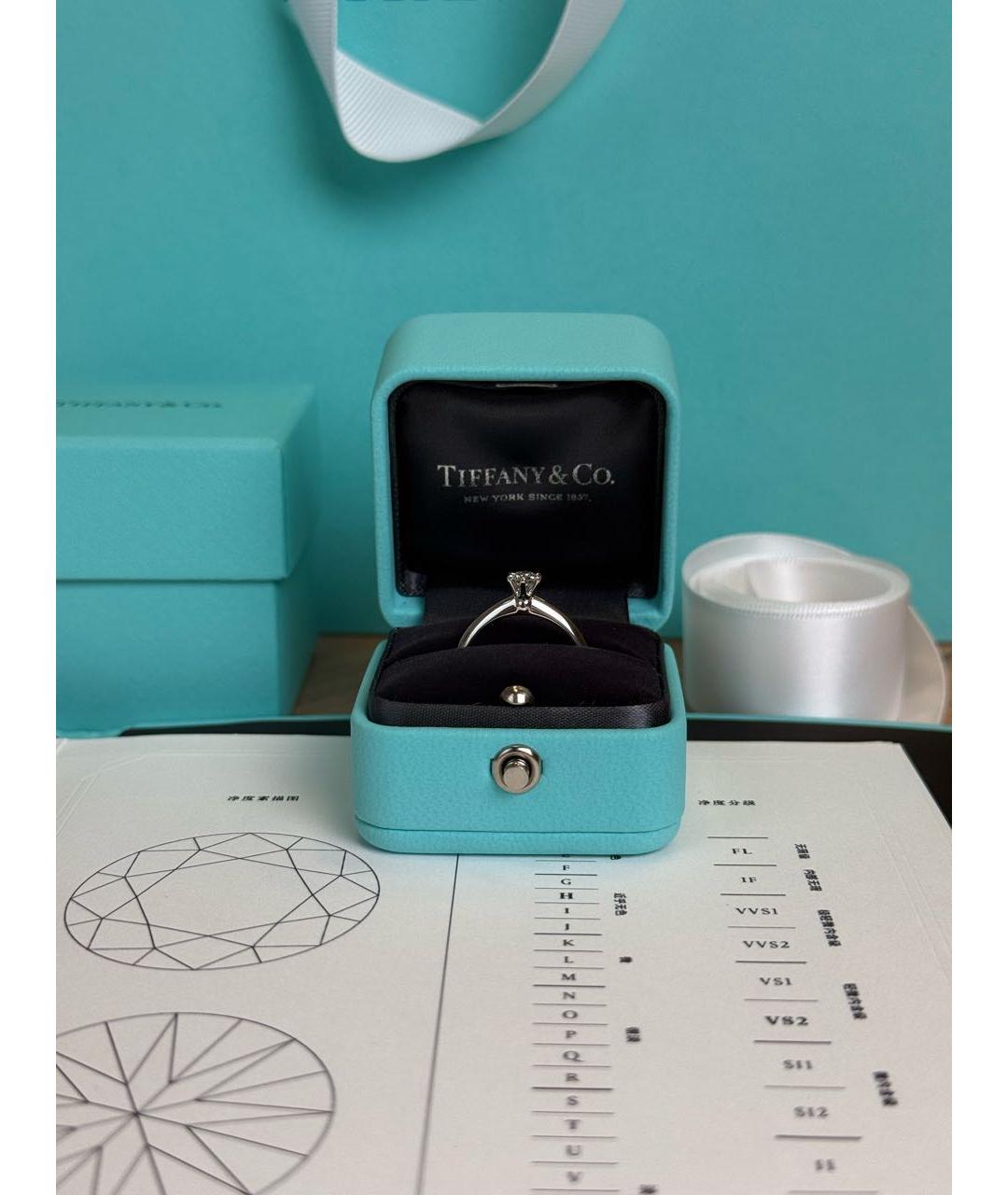 TIFFANY&CO Серебряное платиновое кольцо, фото 3