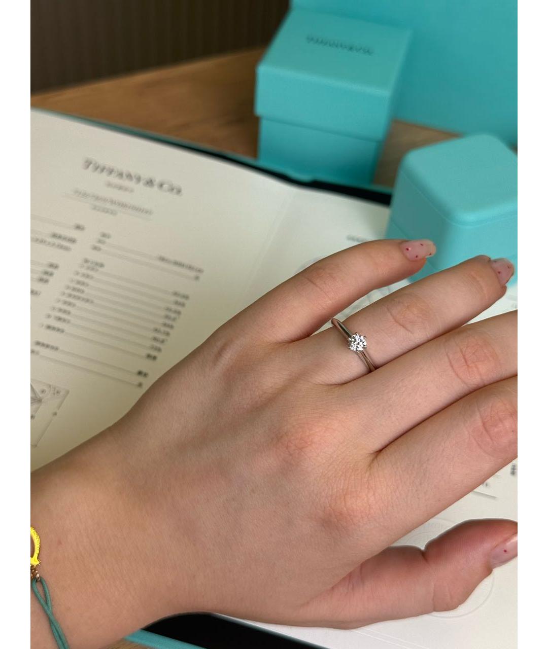 TIFFANY&CO Серебряное платиновое кольцо, фото 6