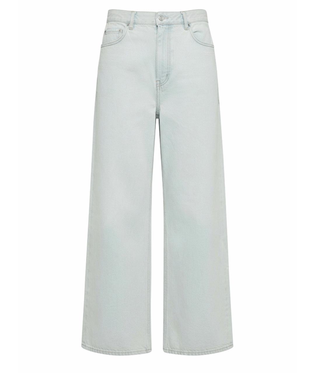 OFF-WHITE Голубые хлопковые джинсы клеш, фото 1