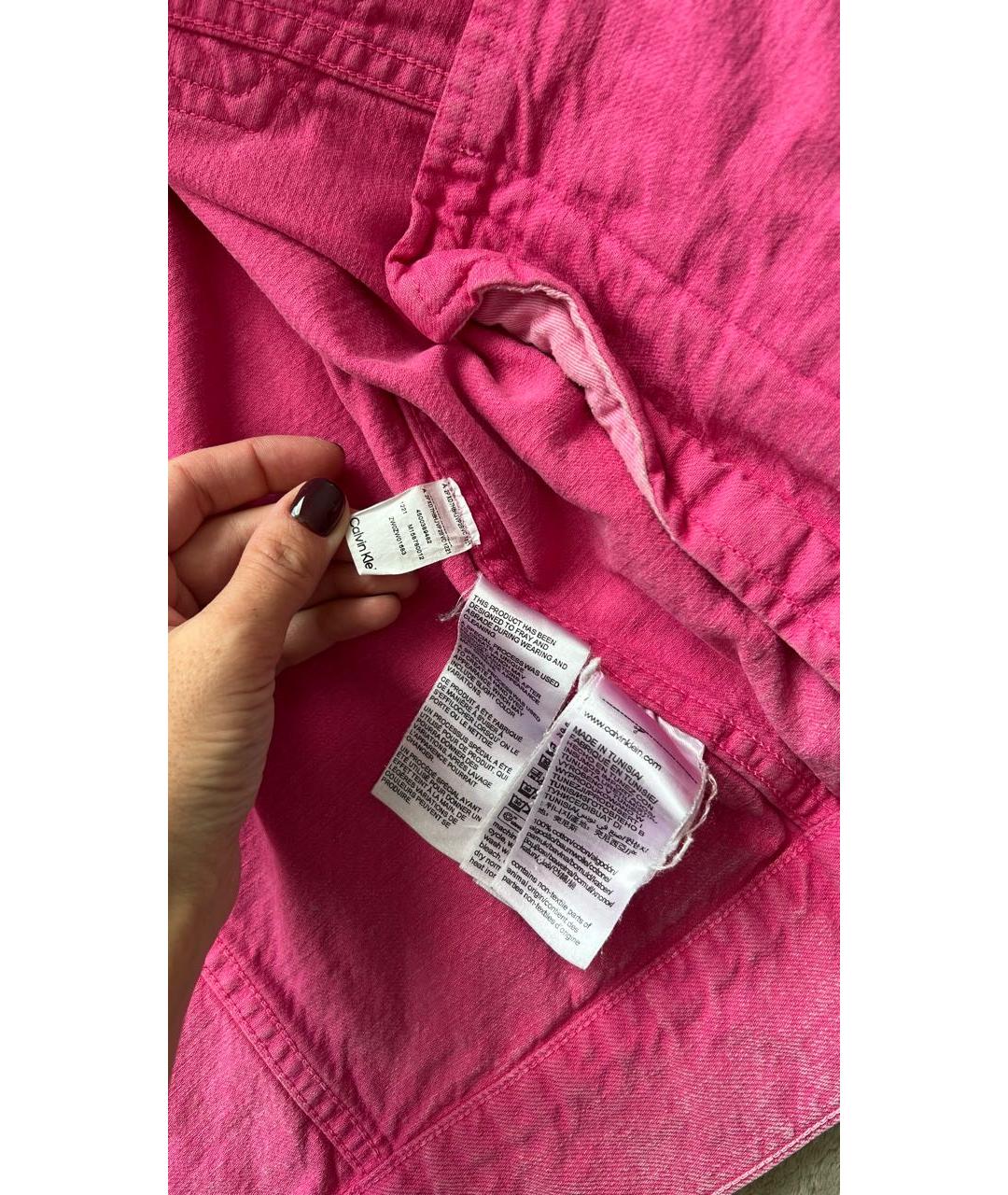 CALVIN KLEIN Розовая деним куртка, фото 5
