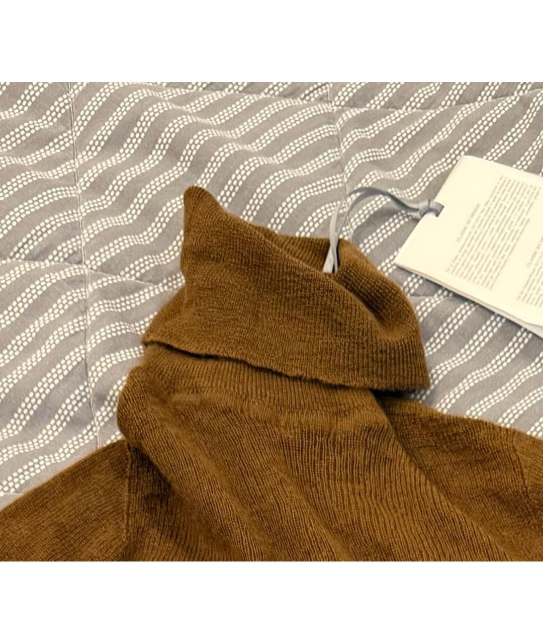 MAX MARA Коричневая кашемировая водолазка, фото 4