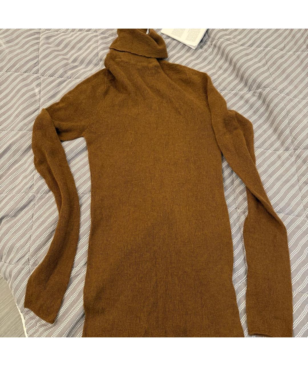 MAX MARA Коричневая кашемировая водолазка, фото 2