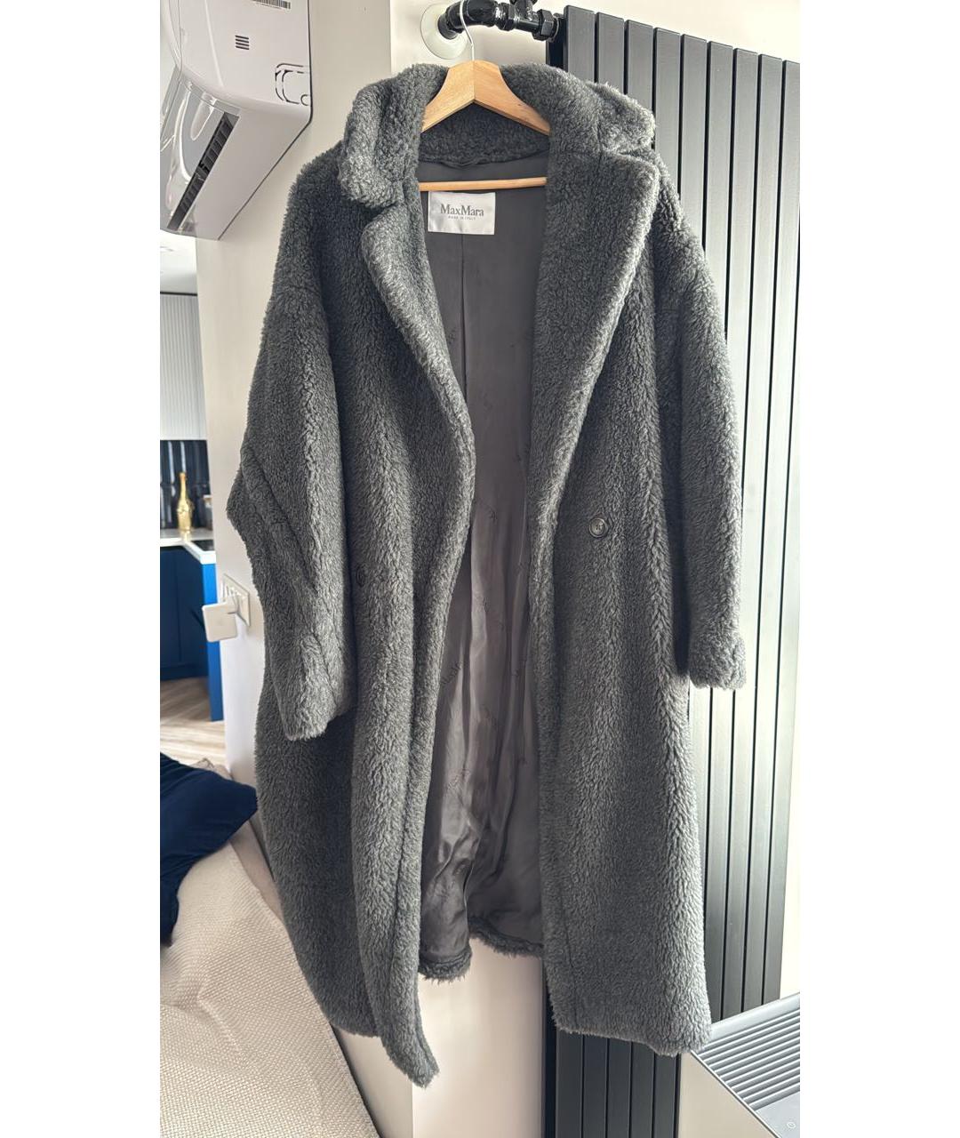 'S MAX MARA Серая меховая шуба, фото 3