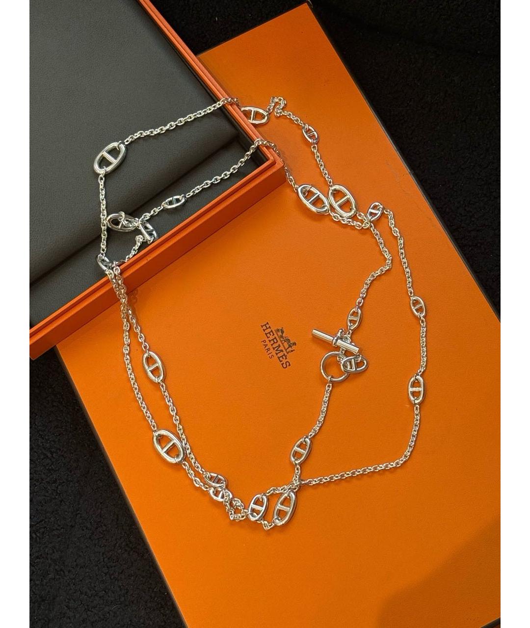 HERMES Серое колье, фото 3