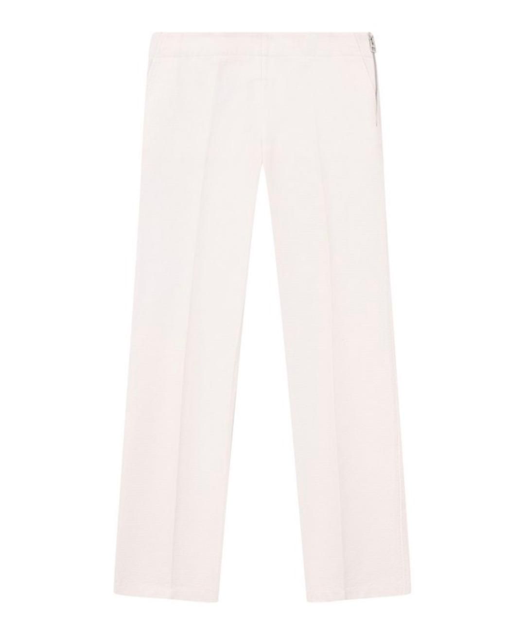 CHRISTIAN DIOR Белые хлопковые прямые брюки, фото 1